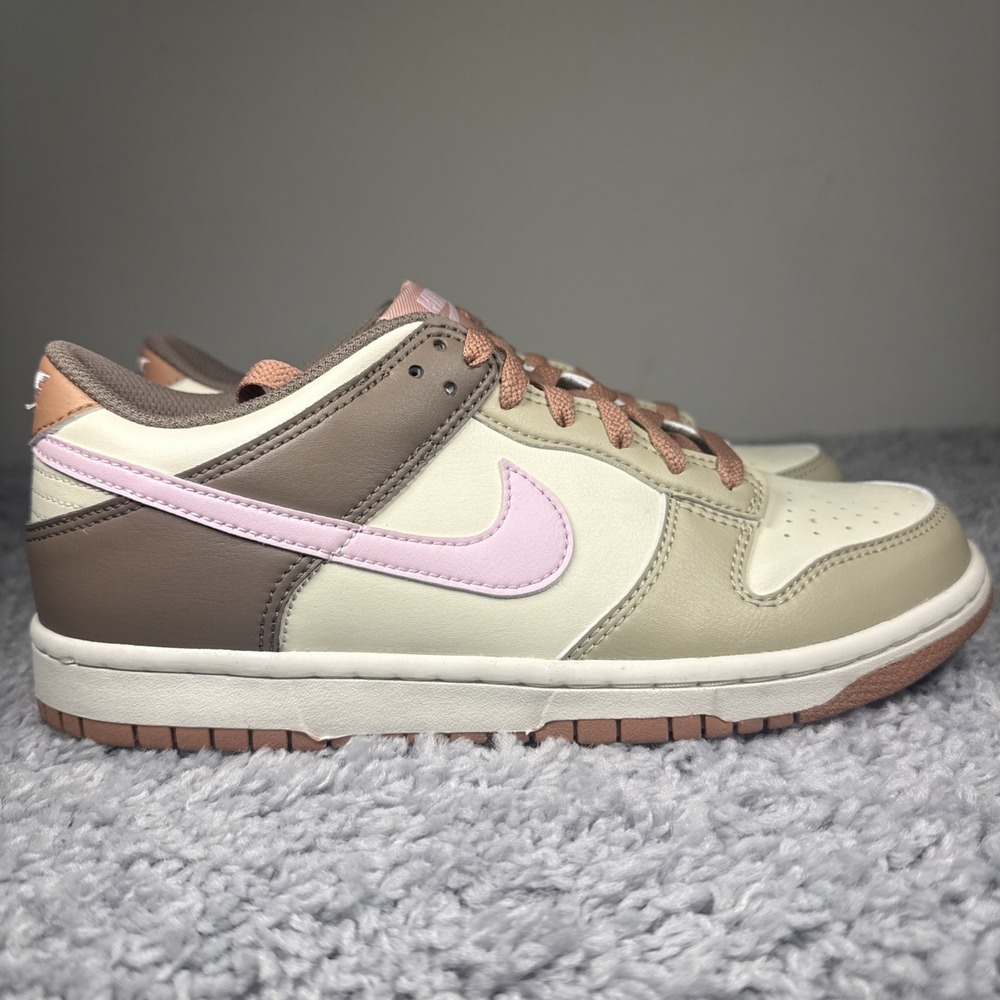 Nike Dunk Low Youth Sz 6.5/ Women 8 FB9109-201 Desert Khaki Pink Foam New No Box